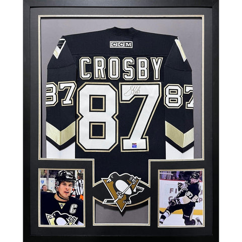 Sidney Crosby Autographed Signed Framed Penguins Jersey FRAMEWORTH