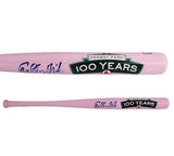 Carlton Fisk Signed Boston Red Sox Rawlings Fenway Park 100 Years Pink Mini Bat