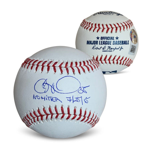 Cole Hamels Autographed MLB No Hitter Signed Baseball Beckett COA With UV Case