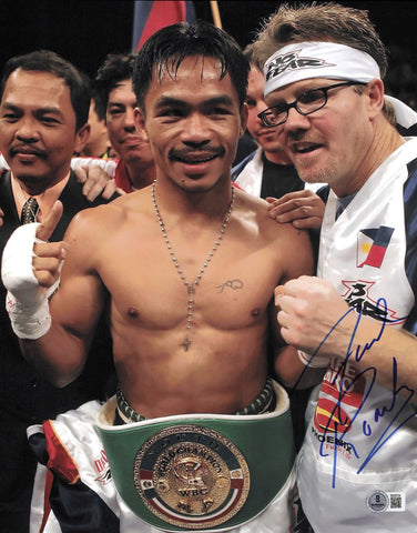 Freddie Roach Autographed Signed 11x14 Photo Trainer Beckett BAS QR #SB30734