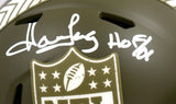 Howie Long Signed NFL Salute to Service Speed Mini Helmet-Beckett W Hologram