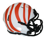 Ja'Marr Chase Autographed Cincinnati Bengals Lunar Mini Helmet Beckett 34889