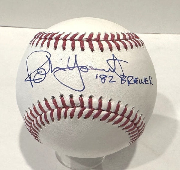 ROBIN YOUNT - Signed Official MLB Baseball w/ HOF '99 - Milwaukee Brewers - BAS
