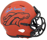 Broncos Patrick Surtain II Authentic Signed Rave Speed Mini Helmet BAS Witnessed