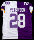 Adrian Peterson Signed Minnesota Vikings Home / Road Display Jersey (JSA) R.B.