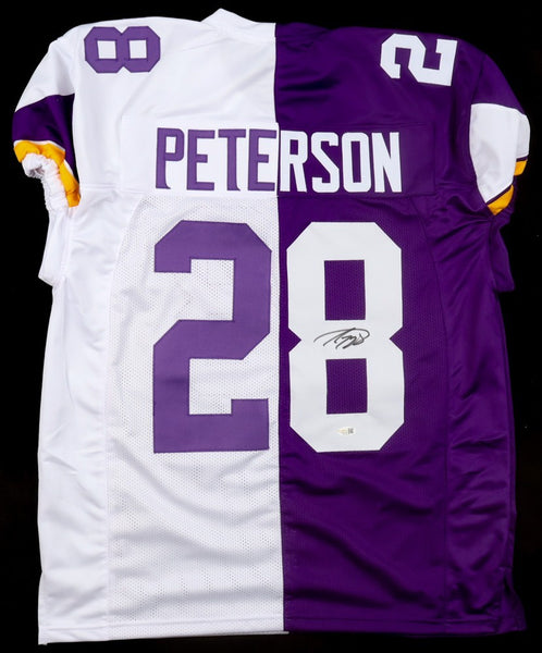 Adrian Peterson Signed Minnesota Vikings Home / Road Display Jersey (JSA) R.B.