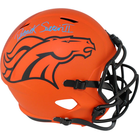 Patrick Surtain Autographed Denver Broncos F/S Rave Helmet Beckett WIT 53137