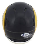 Rams Marshall Faulk Authentic Signed Speed Mini Helmet Autographed BAS Witnessed