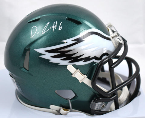 Devonta Smith Autographed Philadelphia Eagles Speed Mini Helmet- Fanatics *White