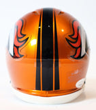 T.J. Ward Autographed Broncos Flash Mini Helmet JSA COA