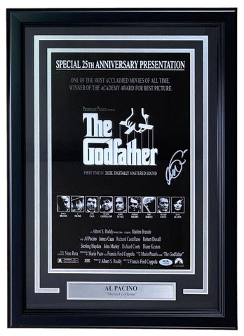 Al Pacino Signed Framed 11x17 The Godfather Photo PSA/DNA