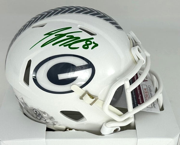 Packers JORDY NELSON Signed Riddell 2024 SALUTE Speed Mini Helmet AUTO - JSA