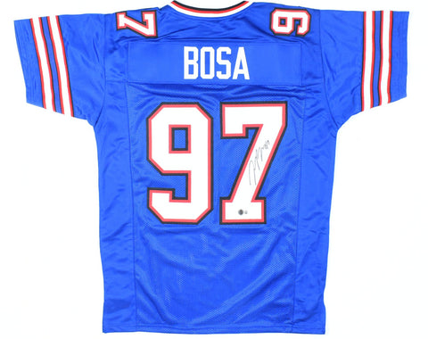 Joey Bosa Autographed Blue Pro Style Jersey - Beckett W Hologram *Black
