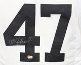 Mel Blount Autographed/Signed Pro Style White XL Jersey Beckett 39302