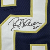 Autographed/Signed Rocky Bleier Notre Dame Blue College Football Jersey JSA COA