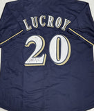 JONATHAN LUCROY Signed Custom Replica Navy Brewers Jersey AUTO - JSA