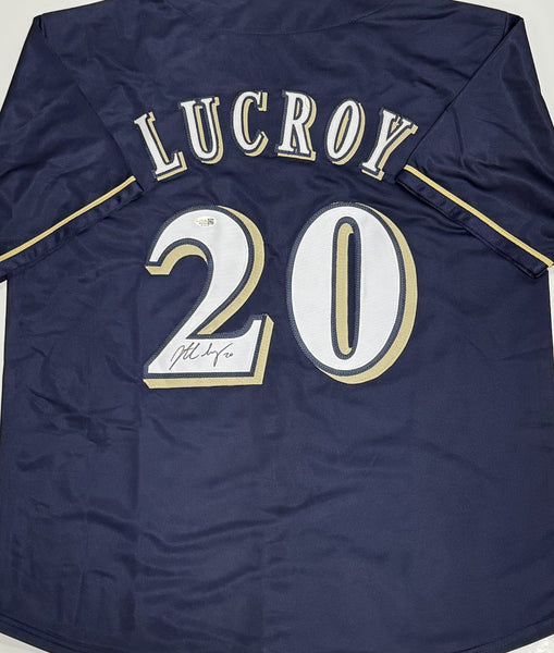 JONATHAN LUCROY Signed Custom Replica Navy Brewers Jersey AUTO - JSA