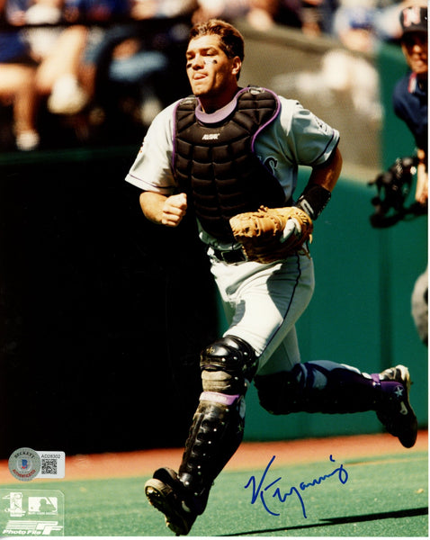 Kirt Manwaring Autographed/Signed Colorado Rockies 8x10 Photo Beckett 55885
