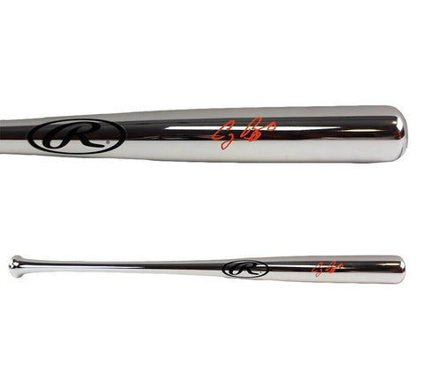 Craig Biggio Signed Houston Astros Rawlings Silver Chrome Baseball Bat