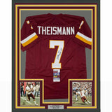 FRAMED Autographed/Signed JOE THEISMANN MVP 33x42 Washington Red Jersey JSA COA