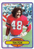 Tim Fox Signed New England Patriots Jersey (JSA) 1980 Pro Bowl Safety