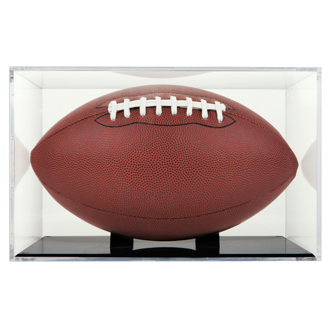 BallQube UV Grandstand Football Display W/ Black Stand