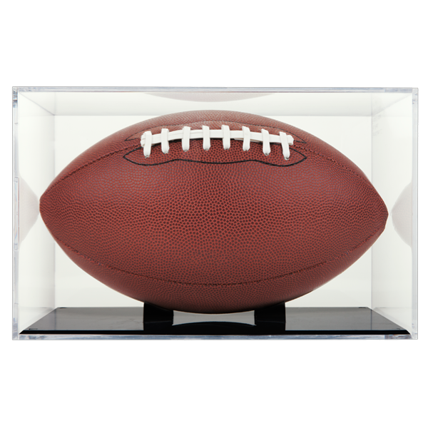 BallQube UV Grandstand Football Display W/ Black Stand