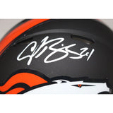 Champ Bailey Autographed Denver Broncos Black Mini Helmet Beckett 42357