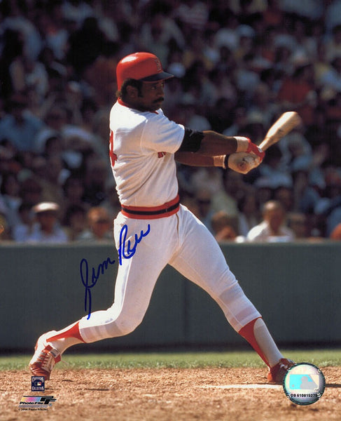 Jim Rice Signed Boston Red Sox Swinging Action 8x10 Photo - (SCHWARTZ COA)