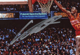 Dominique Wilkins Signed Atlanta Hawks Unframed 8x10 Slam Dunk NBA Photo