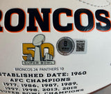 Chris Harris, Jr. & Aqib Talib Autographed Broncos White Panel Football BAS COA