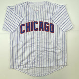Autographed/Signed MARK PRIOR Chicago Pinstripe Baseball Jersey JSA COA