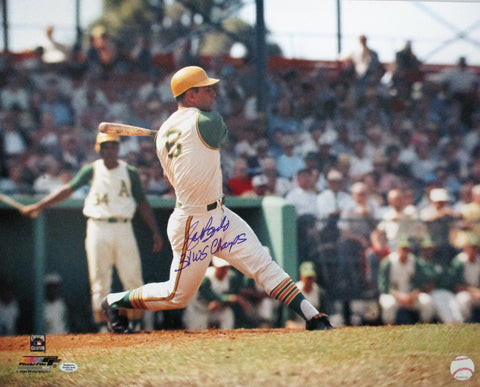 Athletics Infielder SAL BANDO Signed 16x20 Photo #5 AUTO w/ "3 x WS Champ"