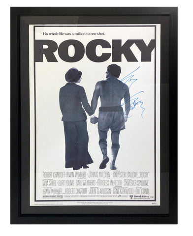 Sylvester Stallone Autographed 24" x 36" Rocky 1 Framed Movie Poster Fanatics
