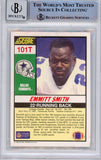 Emmitt Smith Signed 1990 Score Supplemental #101 (Grade 10) Slabbed BAS 39899