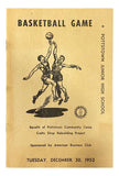 Pottstown Junior High School Basketball Program December 30 1952