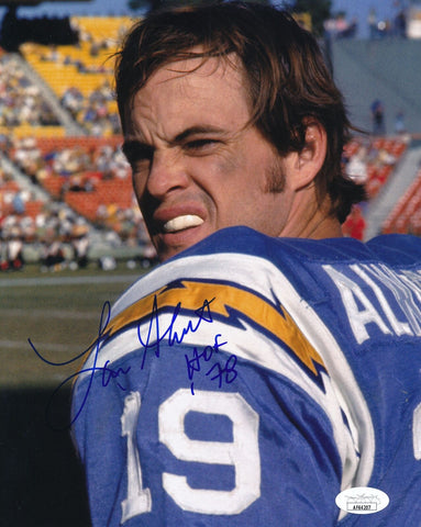 Lance Alworth HOF Autographed/Inscribed 8x10 Photo San Diego Chargers JSA