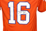Trevor Lawrence Autographed/Signed Clemson Orange Nike L Jersey FAN 39941