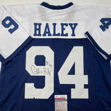 Autographed/Signed Charles Haley Dallas Thanksgiving Day Football Jersey JSA COA