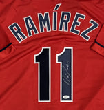 JOSE RAMIREZ Signed Custom Replica Cleveland Guardians MLB Red Jersey AUTO - JSA