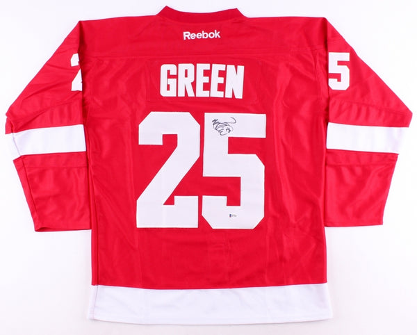 Mike Green Signed Detroit Red Wings Reebok Jersey (Beckett COA) All Star/Defense