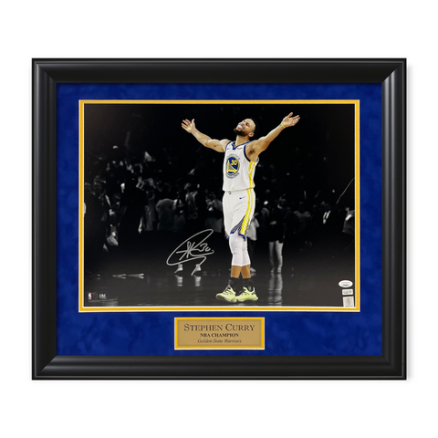 Stephen Curry Signed Autographed 16x20 Photograph Framed to 23x27 JSA