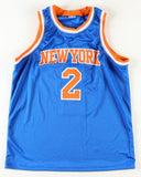 Deuce McBride Signed New York Knicks Blue Jersey (Beckett) 2021 NBA Draft Pick