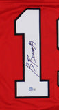 Brock Bowers Signed Georgia Custom Red Jersey