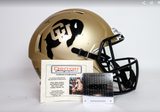 Deion Sanders Autographed Gold Pro Speed Helmet