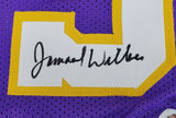 Jamaal Wilkes Signed Los Angeles Lakers Purple Home Picture Jersey (Beckett COA)
