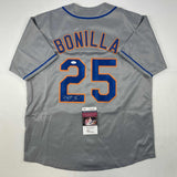 Autographed/Signed Bobby Bonilla New York Grey Baseball Jersey JSA COA