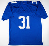 Aaron Ross Signed New York Giants Blue Home Jersey (GTSM) 2xSuper Bowl Champ /DB
