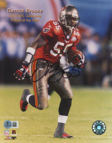 Buccaneers Derrick Brooks Authentic Signed 8x10 Photo Autographed BAS #BR54842