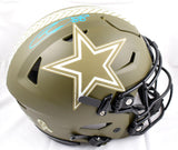 CeeDee Lamb Autographed Cowboys F/S Salute to Service Speed Flex Helmet-Fanatics